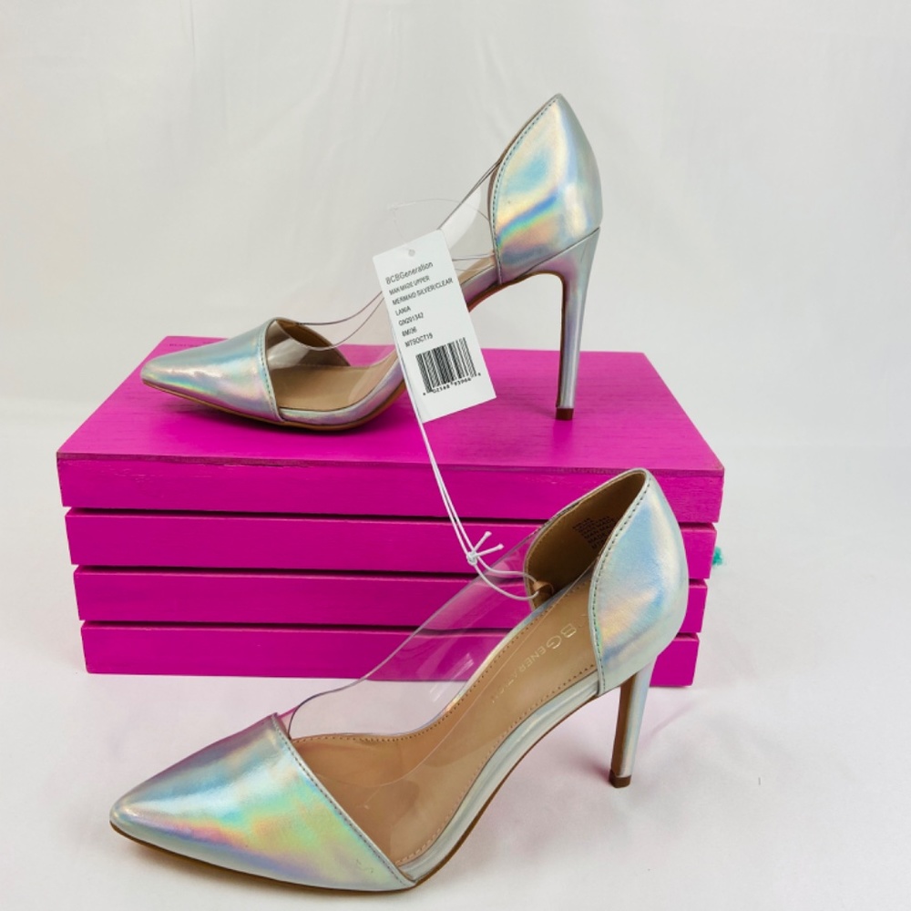 Lania Mermaid Silver/clear High heels size 6